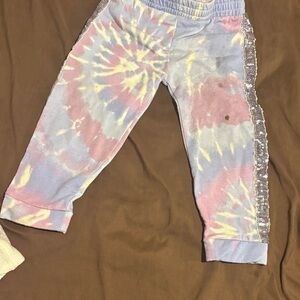 Vibrant Tie-Dye Kids Joggers with Sequin Detail